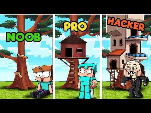 Minecraft ქართულად noob vs pro vs hacker !!